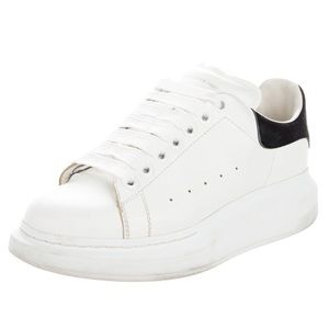 ALEXANDER MCQUEEN Leather Colorblock Pattern Sneakers 🤍❤️‍🔥